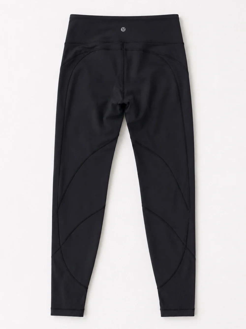 Lululemon Black High Rise Leggings Women’s Size 4 Ridded Detail Athletic Yoga - Picture 5 of 5